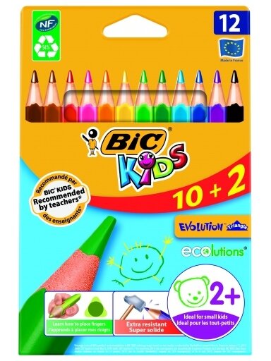 Bic Spalvoti pieštukai Evolution Triangle 12 spalvų rinkinys 8871462