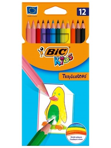 Bic Spalvoti pieštukai Tropicolors 12 spalvų rinkinys 022503