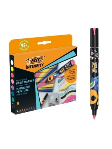 BIC Žymeklis Intensity Paint Marker 8 spalvų rinkinys