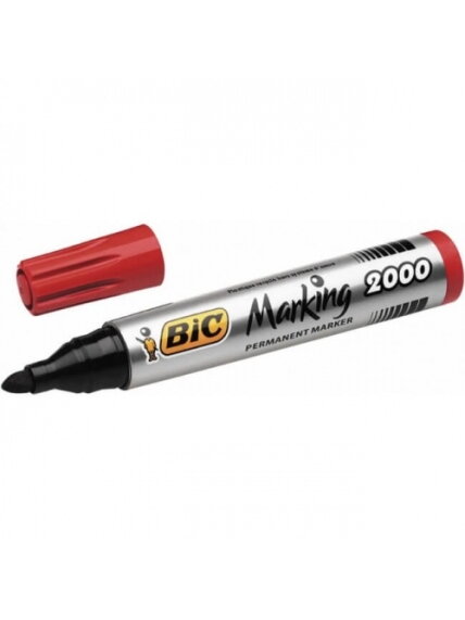 Bic Permanentinis žymeklis Eco 2000 2-5 mm, raudonas, 1 vnt. 000033 Bic Permanentinis žymeklis Eco 2000 2-5 mm, raudonas, 1 vnt. 000033