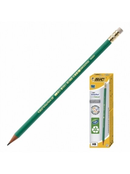 Bic Pieštukai su trintuku Evolution Original, pakuotėje 12 vnt. 083924 Bic Pieštukai su trintuku Evolution Original, pakuotėje 12 vnt. 083924