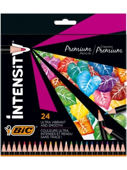 Bic Spalvoti pieštukai Intensity 24 spalvų rinkinys 967823 Bic Spalvoti pieštukai Intensity 24 spalvų rinkinys 967823
