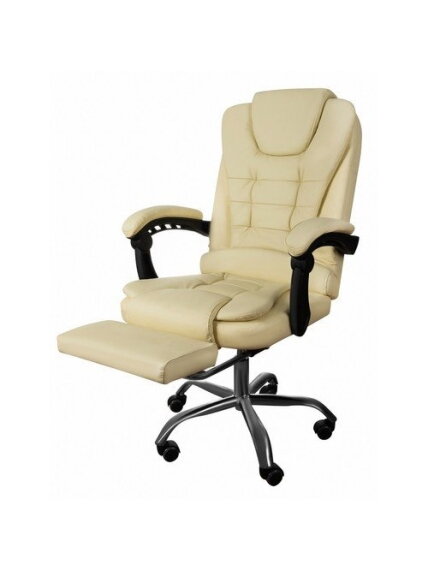 Biuro kėdė su atrama kojoms - smėlio spalvos Malatec 23287 3