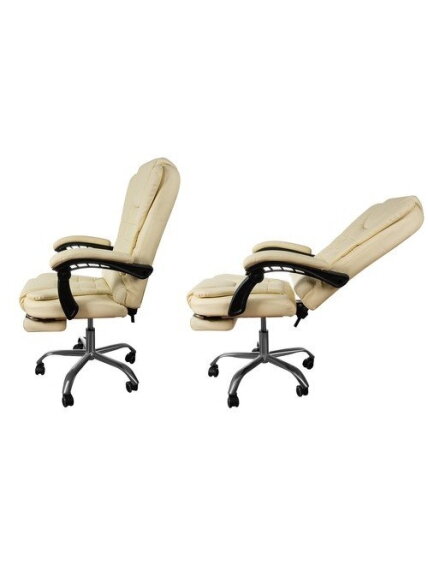 Biuro kėdė su atrama kojoms - smėlio spalvos Malatec 23287 4