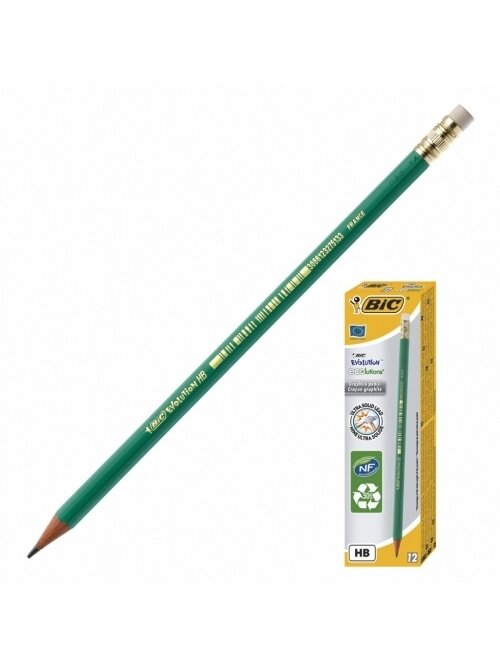 Bic Pieštukai su trintuku Evolution Original, pakuotėje 12 vnt. 083924