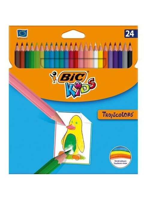 Bic Spalvoti pieštukai Tropicolors 24 spalvų rinkinys, 022510 Bic Spalvoti pieštukai Tropicolors 24 spalvų rinkinys, 022510