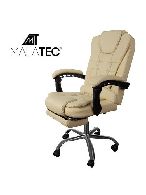 Biuro kėdė su atrama kojoms - smėlio spalvos Malatec 23287 1