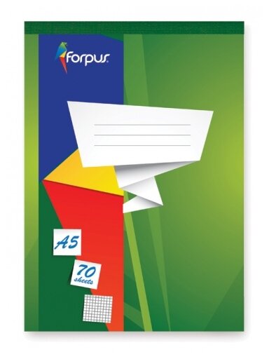 Bloknotas, plėšomas, Forpus, A5/70, langeliais