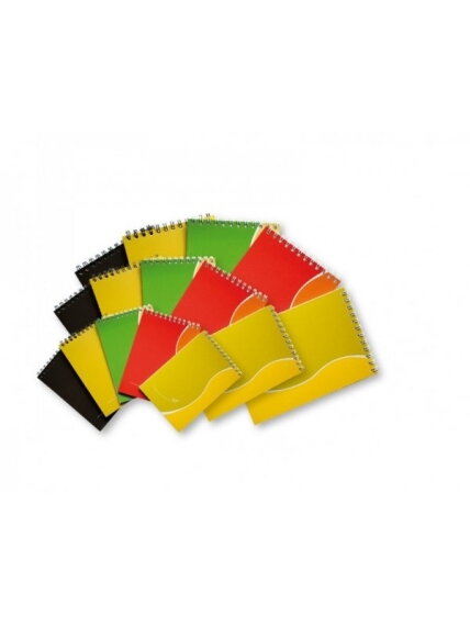 Bloknotas su spirale SMLT, A7, 50 lapų, langeliais Bloknotas su spirale SMLT, A7, 50 lapų, langeliais