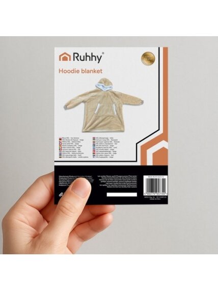 Bluza XXL - koc beżowy Ruhhy 26146 1 Bluza XXL - koc beżowy Ruhhy 26146 1
