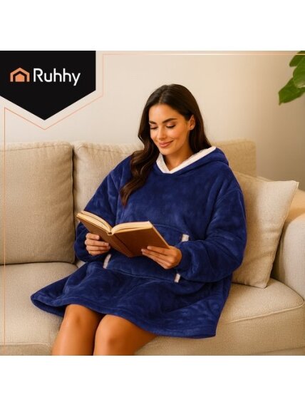 Bluza XXL - koc granatowy Ruhhy 26147 5