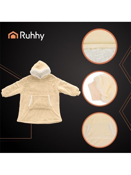 Bluza XXL - koc beżowy Ruhhy 26146 6