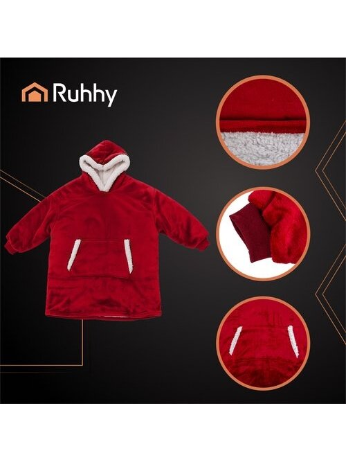 Bluza XXL - koc czerwony Ruhhy 26145 5