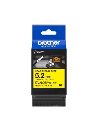 Brother Juostelė 5,2 mm juoda/geltona