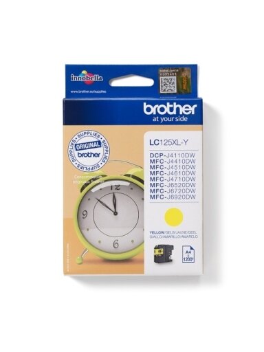 Brother LC125XL (LC125XLY) Rašalinė kasetė, Geltona