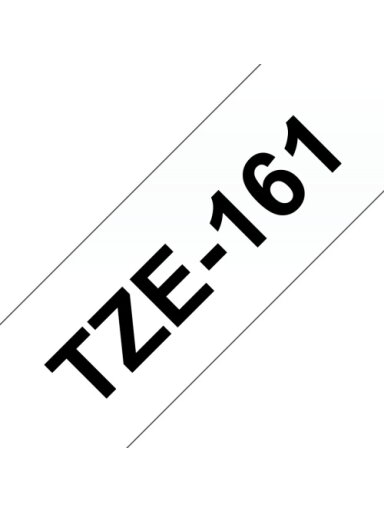 Brother TZe-161 (TZe161) Laminuota ženklinimo juostelė Black on Clear, 36mm, 8m