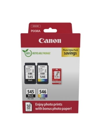 Canon PG-545/CL-546 (8287B008) Rašalinių kasečių komplektas, BK/CMY