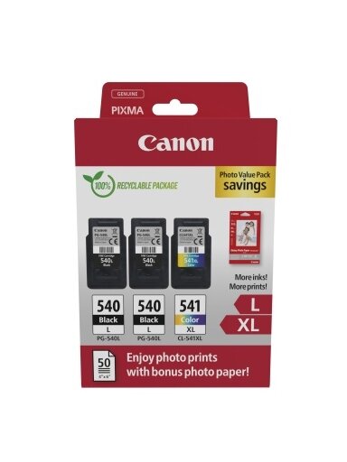 Canon PG-540L/CL-541XL (5224B015) Photo value pack Rašalinių kasečių komplektas, BK/CMY