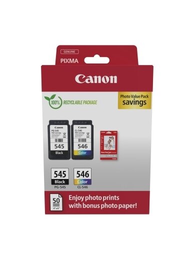 Canon PG-545/CL-546 (8287B008) Rašalinių kasečių komplektas, BK/CMY