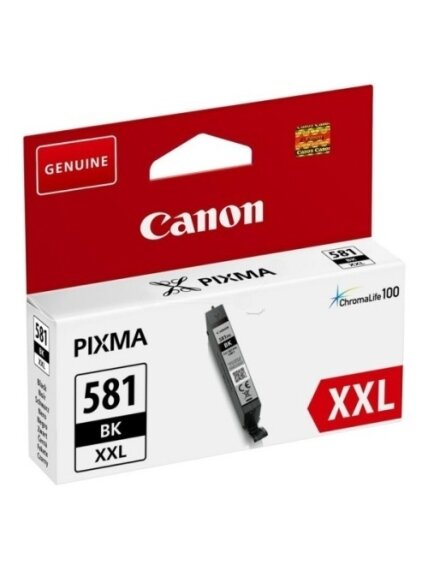 Canon CLI-581XXL BK (1998C001) Rašalinė kasetė, Juoda Canon CLI-581XXL BK (1998C001) Rašalinė kasetė, Juoda