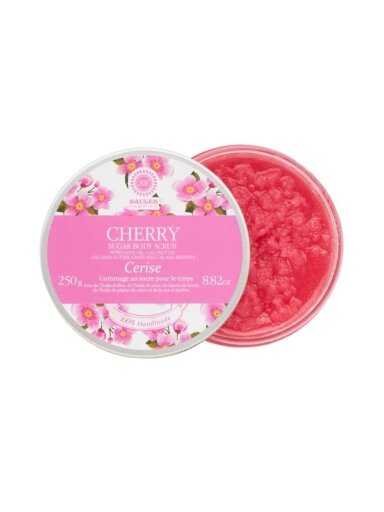 Cukraus šveitiklis kūnui CHERRY, 250 g Cukraus šveitiklis kūnui CHERRY, 250 g