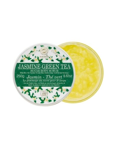 Cukraus šveitiklis kūnui JASMINE-GREEN TEA, 250 g Cukraus šveitiklis kūnui JASMINE-GREEN TEA, 250 g