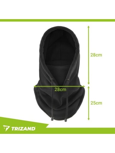 Žieminis gobtuvas - šalikas, juodas, Trizand 26127