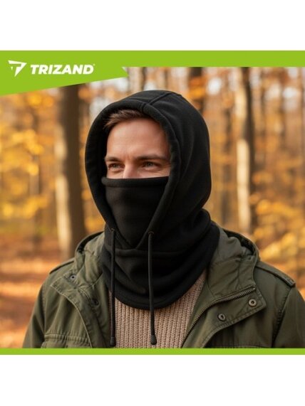 Žieminis gobtuvas - šalikas, juodas, Trizand 26127 3