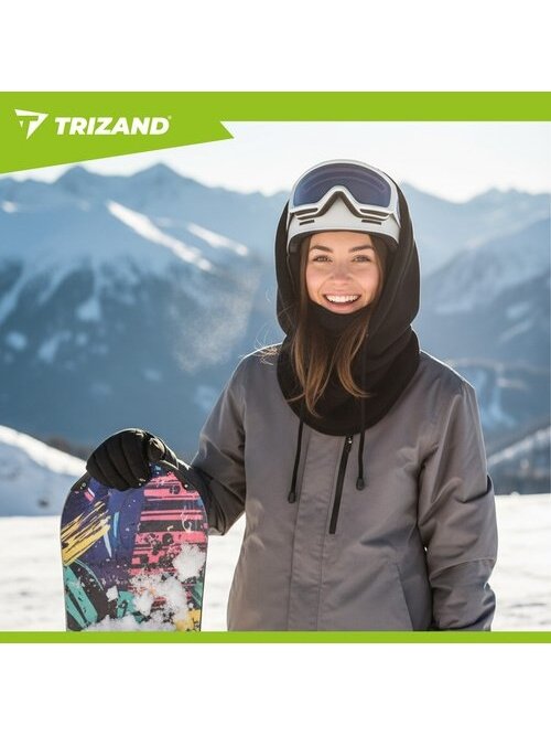 Žieminis gobtuvas - šalikas, juodas, Trizand 26127 5