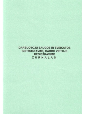Darbuotojų saugos ir sveikatos instruktavimų darbo vietoje registravimo žurnalas, A4 (24)  0720-024