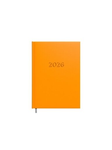 Darbo knyga-kalendorius 2026m. A5 oranžinė sp.