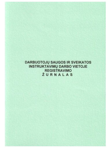 Darbuotojų saugos ir sveikatos instruktavimų darbo vietoje registravimo žurnalas, A4 (24)  0720-024