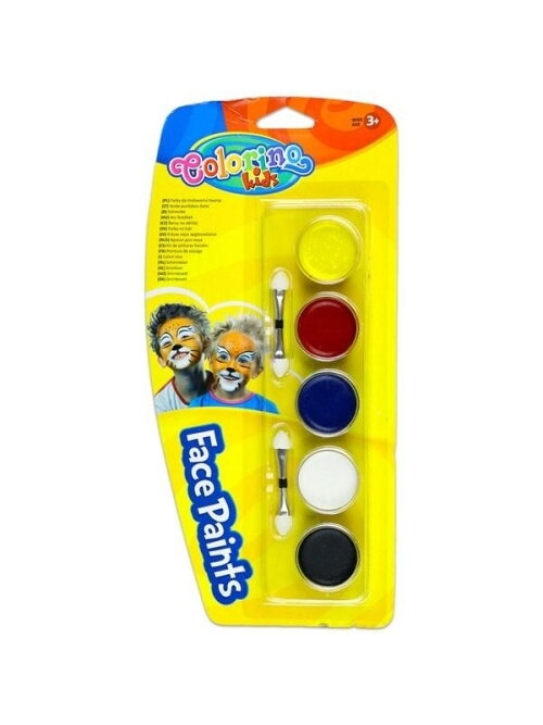 Dažai veidui dažyti Colorino Kids 5 spalvų Dažai veidui dažyti Colorino Kids 5 spalvų