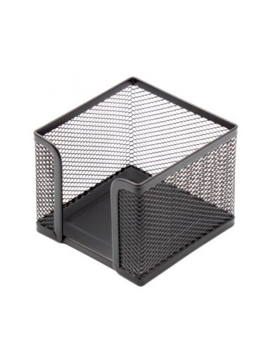 Dėžutė lapeliams Forpus, 9.5x9.5cm, juoda, perforuoto metalo  1005-008