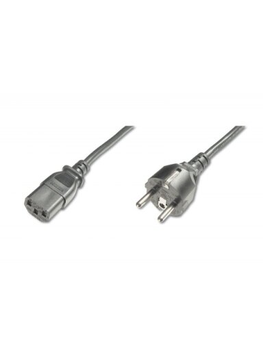 Digitus Maitinimo kabelis, CEE 7/7 (Type-F) - C13 M/F, H05VVF3G 0.75qmm, 1.2 m, Black