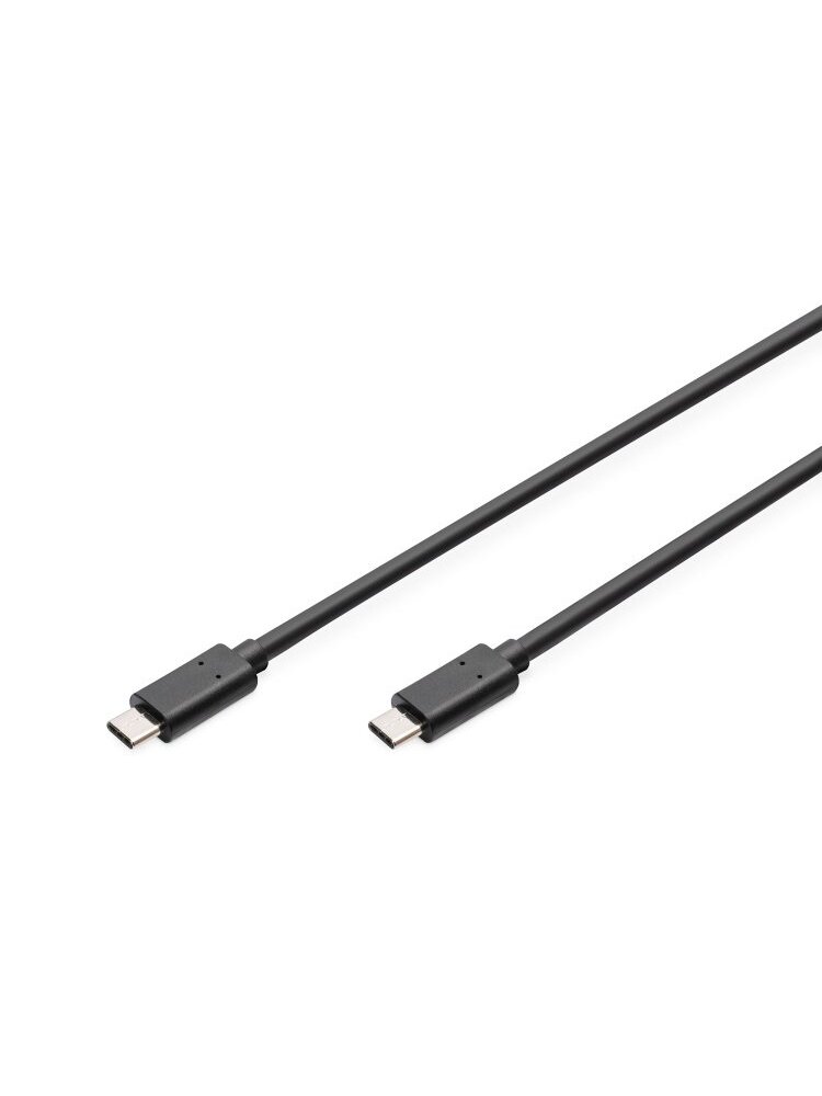 Digitus AK-300138-030-S USB-C Kabelis, USB-C 2.0 Male į USB-C 2.0 Male, 3 m, Juoda