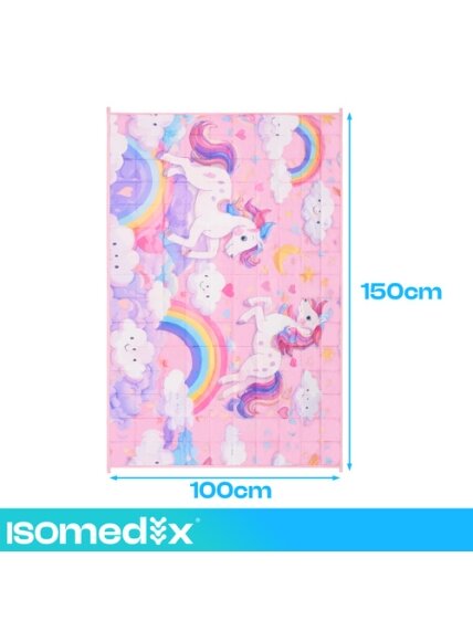 Rožinė sunki antklodė 100x150, 4 kg, „Isomedix“ 2 Rožinė sunki antklodė 100x150, 4 kg, „Isomedix“ 2