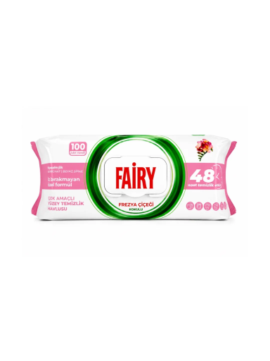 Drėgnos servetėlės Fairy frezijų aromato, 100 vnt.