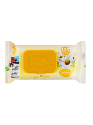 Drėgnos servetėlės Sleepy Camomile, 120vnt