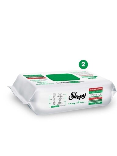Drėgnos servetėlės Sleepy white soap (su baltuoju muilu) 100 vnt. Drėgnos servetėlės Sleepy white soap (su baltuoju muilu) 100 vnt.