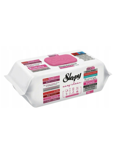 Drėgnos universalios valymo servetėlės Sleepy Easy Clean Pomelo, 100 vnt Drėgnos universalios valymo servetėlės Sleepy Easy Clean Pomelo, 100 vnt