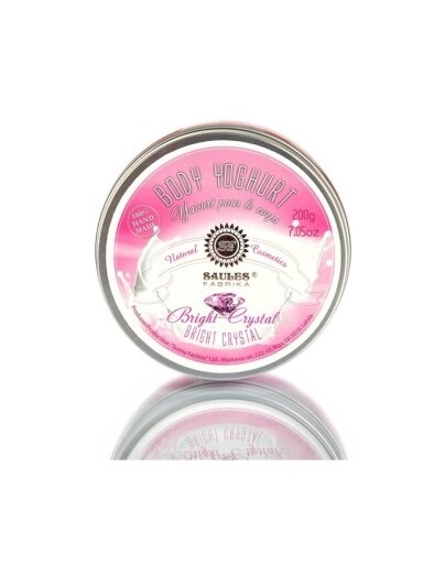 Drėkinamasis kūno jogurtas BRIGHT CRYSTAL Saules Fabrika 200 g Drėkinamasis kūno jogurtas BRIGHT CRYSTAL Saules Fabrika 200 g