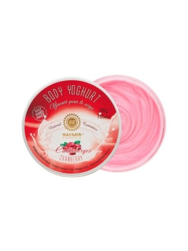 Drėkinamasis kūno jogurtas CRANBERRY Saules Fabrika, 200 g Drėkinamasis kūno jogurtas CRANBERRY Saules Fabrika, 200 g