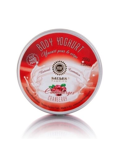 Drėkinamasis kūno jogurtas CRANBERRY Saules Fabrika, 200 g Drėkinamasis kūno jogurtas CRANBERRY Saules Fabrika, 200 g