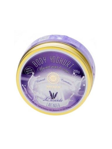 Drėkinamasis kūno jogurtas LAVENDER Saules Fabrika, 200 g Drėkinamasis kūno jogurtas LAVENDER Saules Fabrika, 200 g