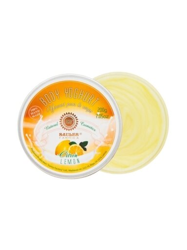 Drėkinamasis kūno jogurtas LEMON Saules Fabrika, 200 g Drėkinamasis kūno jogurtas LEMON Saules Fabrika, 200 g