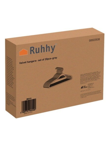 Drabužių kabykla 20 vnt - juoda Ruhhy 22536 13 Drabužių kabykla 20 vnt - juoda Ruhhy 22536 13