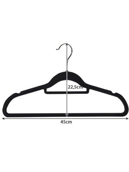 Drabužių kabykla 20 vnt - juoda Ruhhy 22536 2 Drabužių kabykla 20 vnt - juoda Ruhhy 22536 2