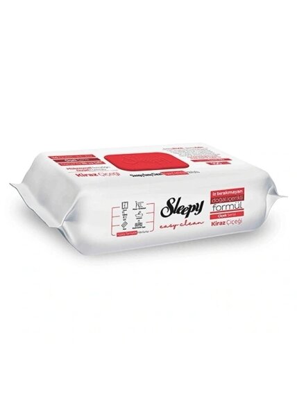 Drėgnos servetėlės Sleepy vyšnių žiedų kvapo 100 vnt. Drėgnos servetėlės Sleepy vyšnių žiedų kvapo 100 vnt.