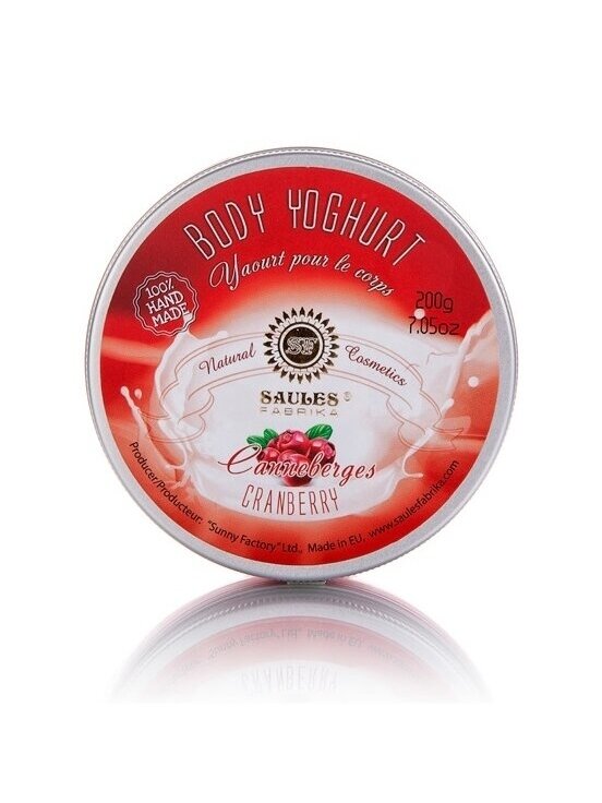 Drėkinamasis kūno jogurtas CRANBERRY Saules Fabrika, 200 g 1 Drėkinamasis kūno jogurtas CRANBERRY Saules Fabrika, 200 g 1